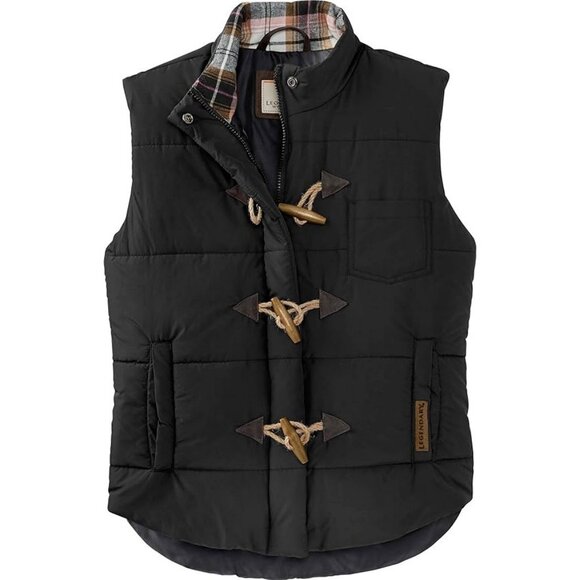 Legendary Whitetails Womens XL Quilted Puffer Vest Full Zip Toggle Black NEW - Picture 1 of 2